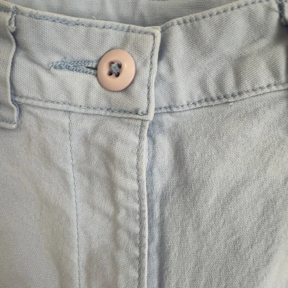 Woolrich Womens Chambray Utility Shorts Light Blue Size‎ 10 Cotton Stretch 3509